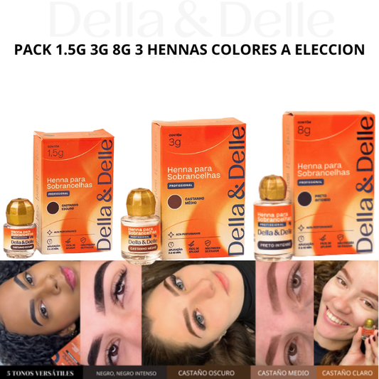 Kit de Henna para Cejas principiantes DELLAYDELLE