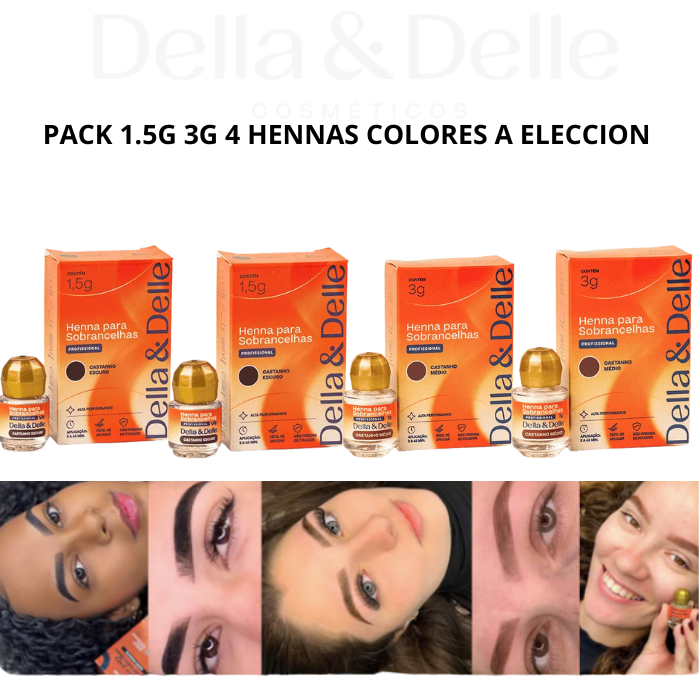 Kit de Henna para Cejas DELLAYDELLE