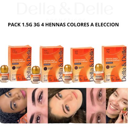 Kit de Henna para Cejas DELLAYDELLE