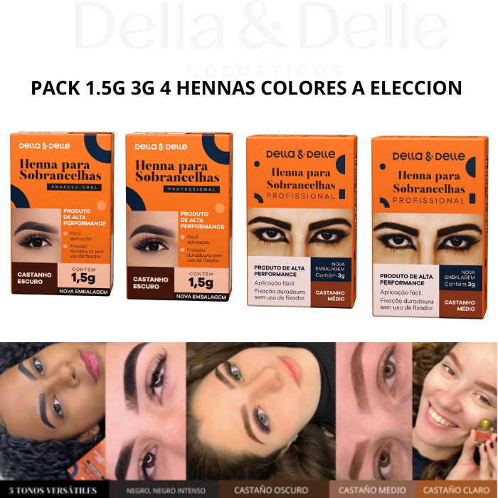 Kit de Henna para Cejas DELLAYDELLE