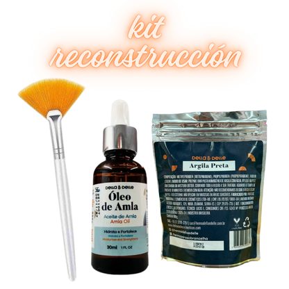 Kit Ritual de Construcción: Arcilla, Amla &amp; Pincel Abanico